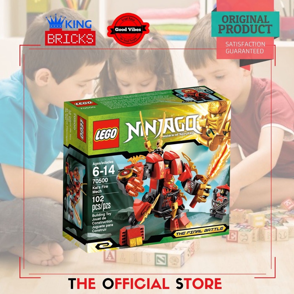 LEGO Original NINJAGO 70500 Kai Fire Mech - Mainan Anak Film Lego Robot Ninja Samurai Api