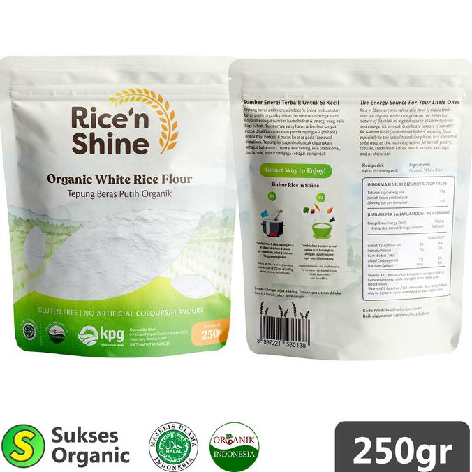 

Big Sale Tepung Beras Putih Organik | 250gr | Rice 'n Shine | MPASI Big Sale