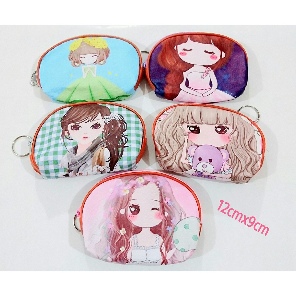 dompet koin kerang girl chibi