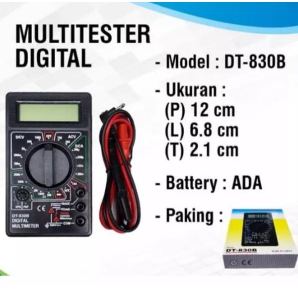 Alat Pengukur Arus Listrik Multimeter Avometer multitester digital LCD