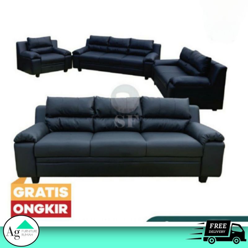 SOFA 321 DACRON KURSI TAMU SOFA MURAH SOFA KULIT SOFA RUANG TAMU MINIMALIS