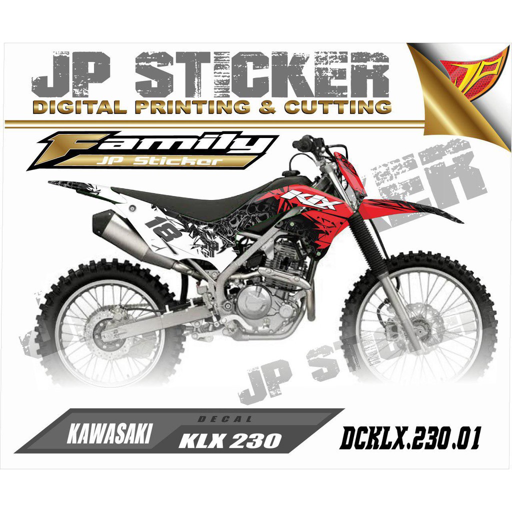 Decal Sticker KLX 230 - Dekal Stiker full body KLX 230 desain 01