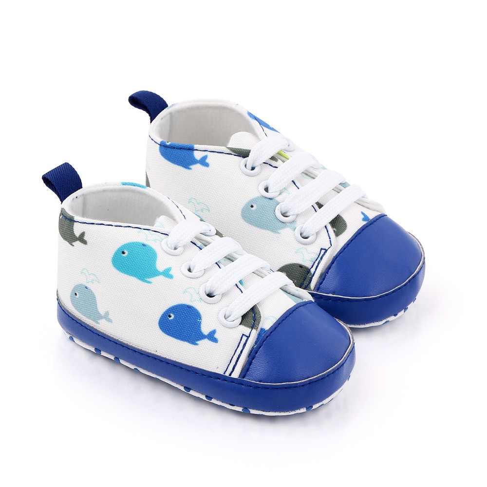 Sepatu Prewalker Bayi Unisex Motif Whale Shark S1129