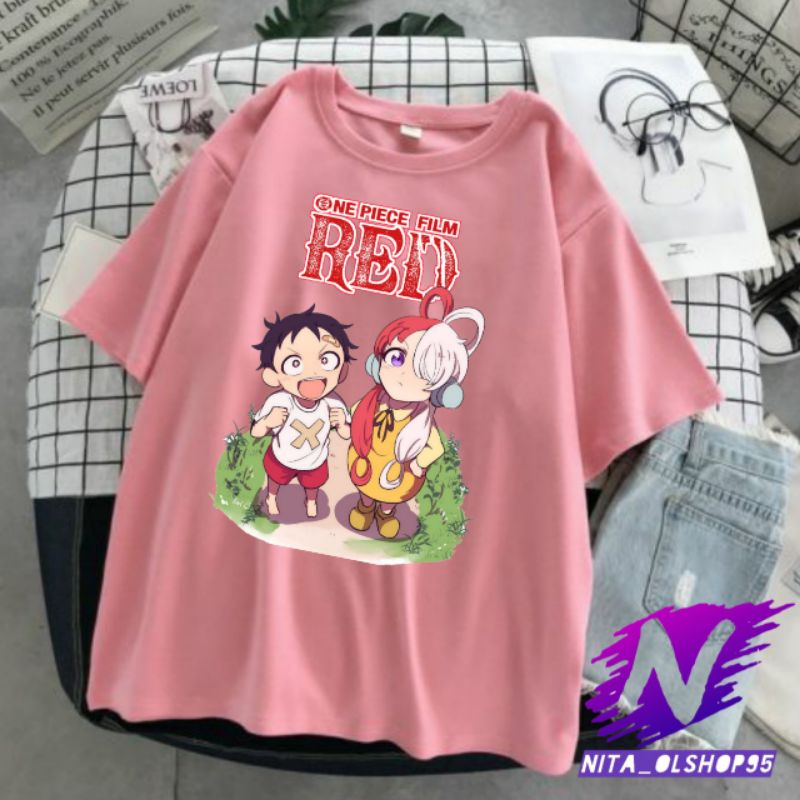 kaos one piece film red baju anak luffy dan uta kaos anak Uta anime