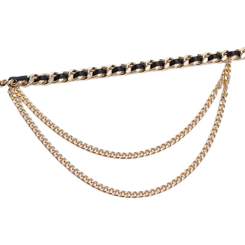 UP Ikat Pinggang Wanita rantai ,Sabuk wanita leather rajut Rantai, belt import korea gaya fashion 00800-00801