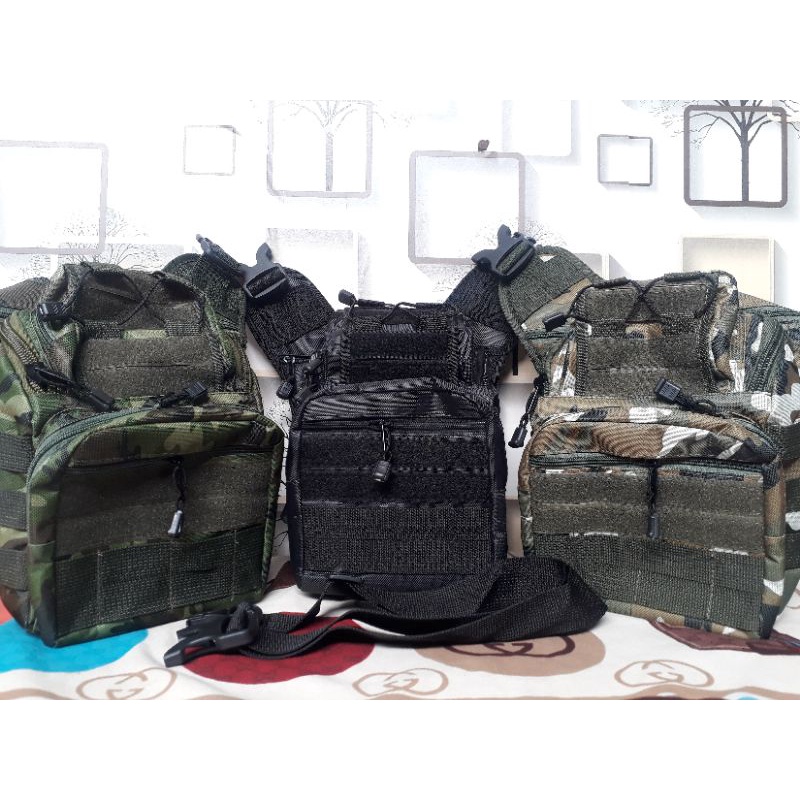 Tas Selempang ARMY-Pria warna hitam dan army loreng model terbaru
