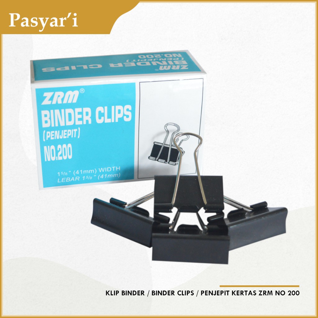 

Klip Binder / Binder Clips / Penjepit Kertas ZRM no 200 / 280