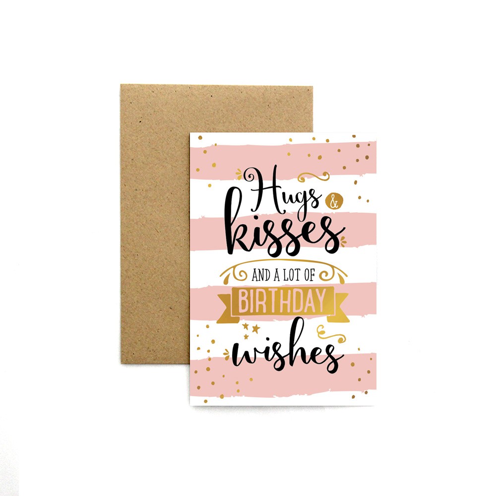 Kartu Ucapan Ulang Tahun Birthday Harvest Celebrate Bday 02 Pink Stripes Shopee Indonesia