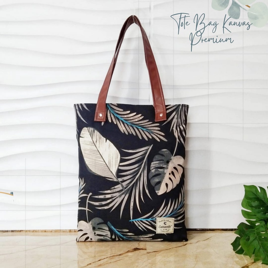 TOTTE BAG  RESLETING WANITA TOTEBAG CANVAS JEANS bisa POLOS DAN CUSTOM SABLON TB 015