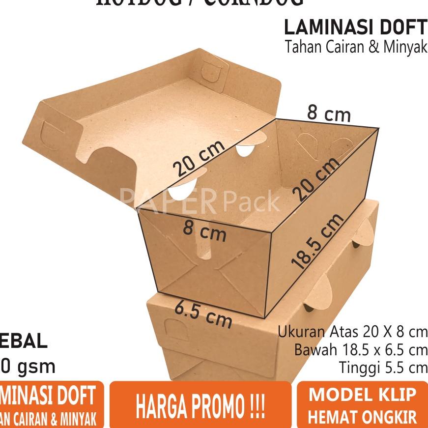 

Terbaru 8LTQM Kotak Dus Box CORN DOG - CORNDOG | KRAFT COKLAT SOSIS BAKAR/HOTDOG 50 Pasti Murah
