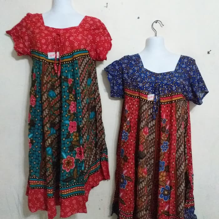 Daster Klok Kencana Ungu Pita Label Hijau Bahan Daster Adem