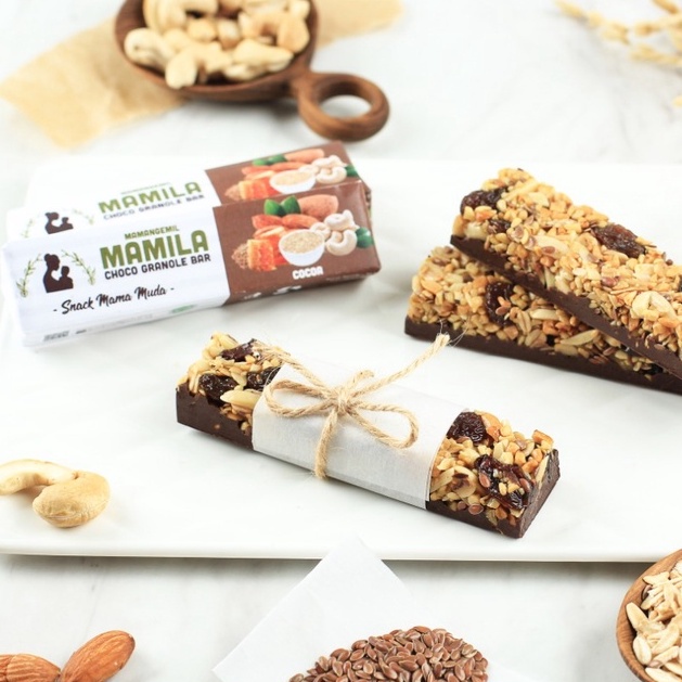 MAMILA Choco Milky Granola Bar Snack Sehat Busui Bumi Pelancar Asi Booster Mama Ngemil / Superfood