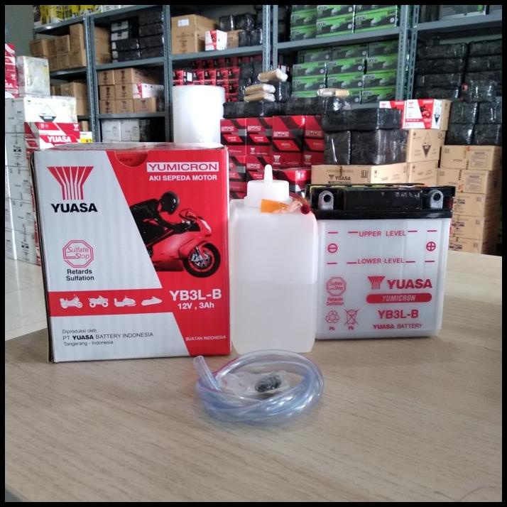 Aki Basah Yuasa Yb3L-B Rx King Satria Hiu 2Tak Cb Lama