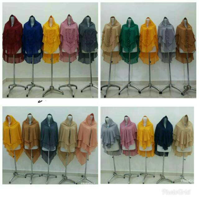 khimar ceruty 2 layer babydoll