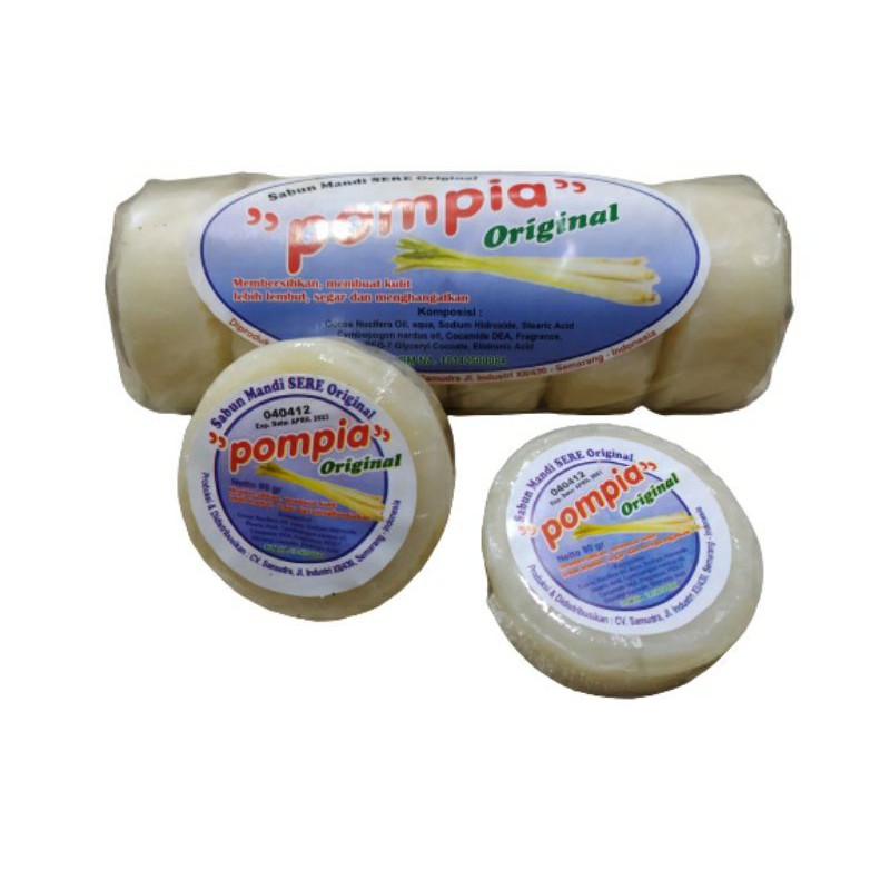 (SATUAN)SABUN POMPIA BULAT SEREH / POMPIA SABUN/ TERMURAH/ ORIGINAL 100% / SABUN SEREH POMPIA BULAT 