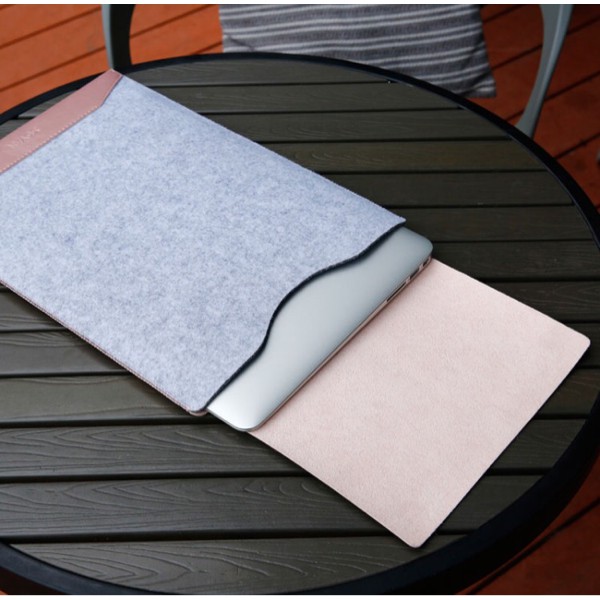 Tas Laptop/Softcase Macbook Air 13inch Microfiber Leather Pink