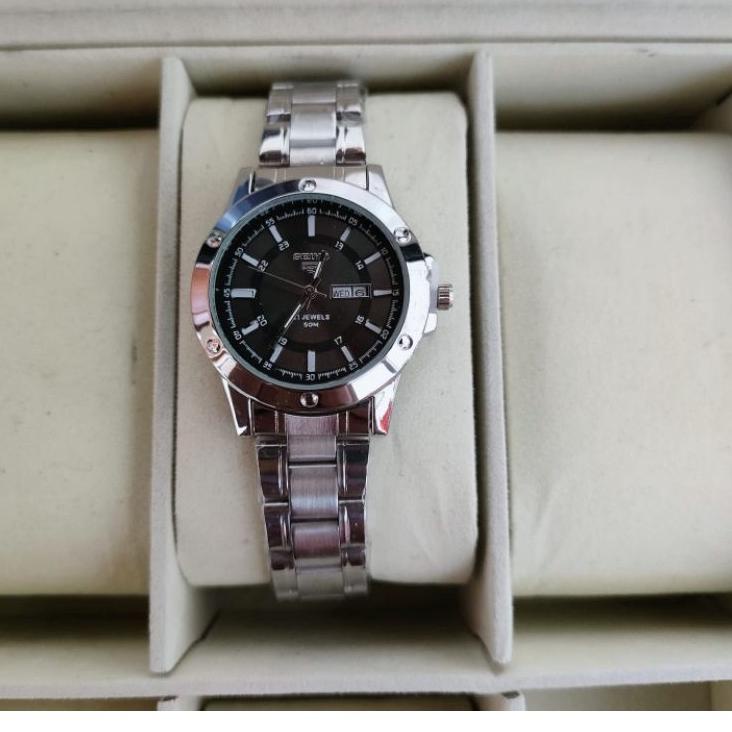 Model Menarik JAM TANGAN SEIKO COUPLE TGL HARI AKTIF