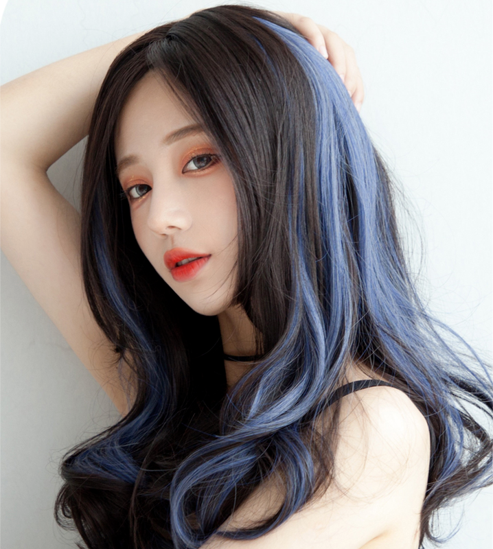 We Flower Wig / Rambut Palsu Wanita Model Korea Keriting Gelombang Panjang 55cm + Klip Bb