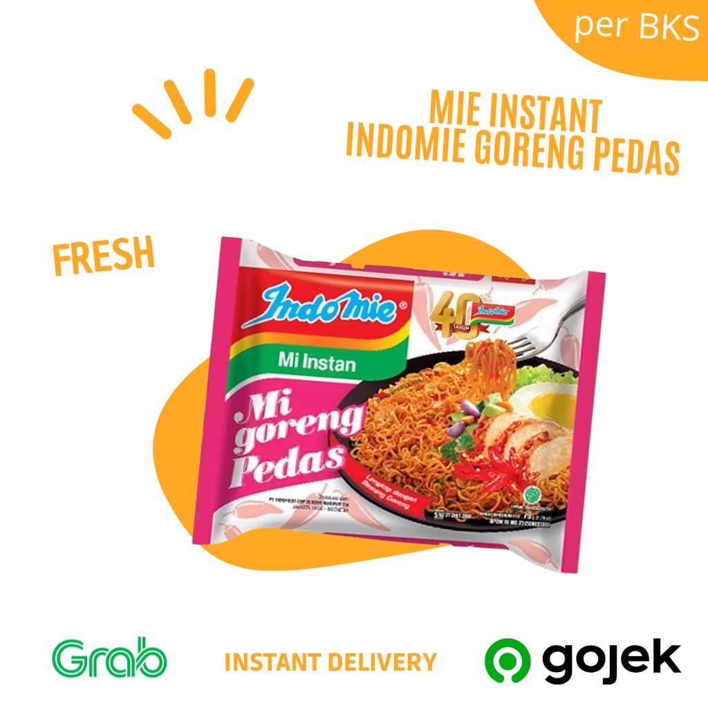 

MIE INSTANT INSTAN INDOMI INDOMIE GORENG PEDAS KEBUTUHAN POKOK