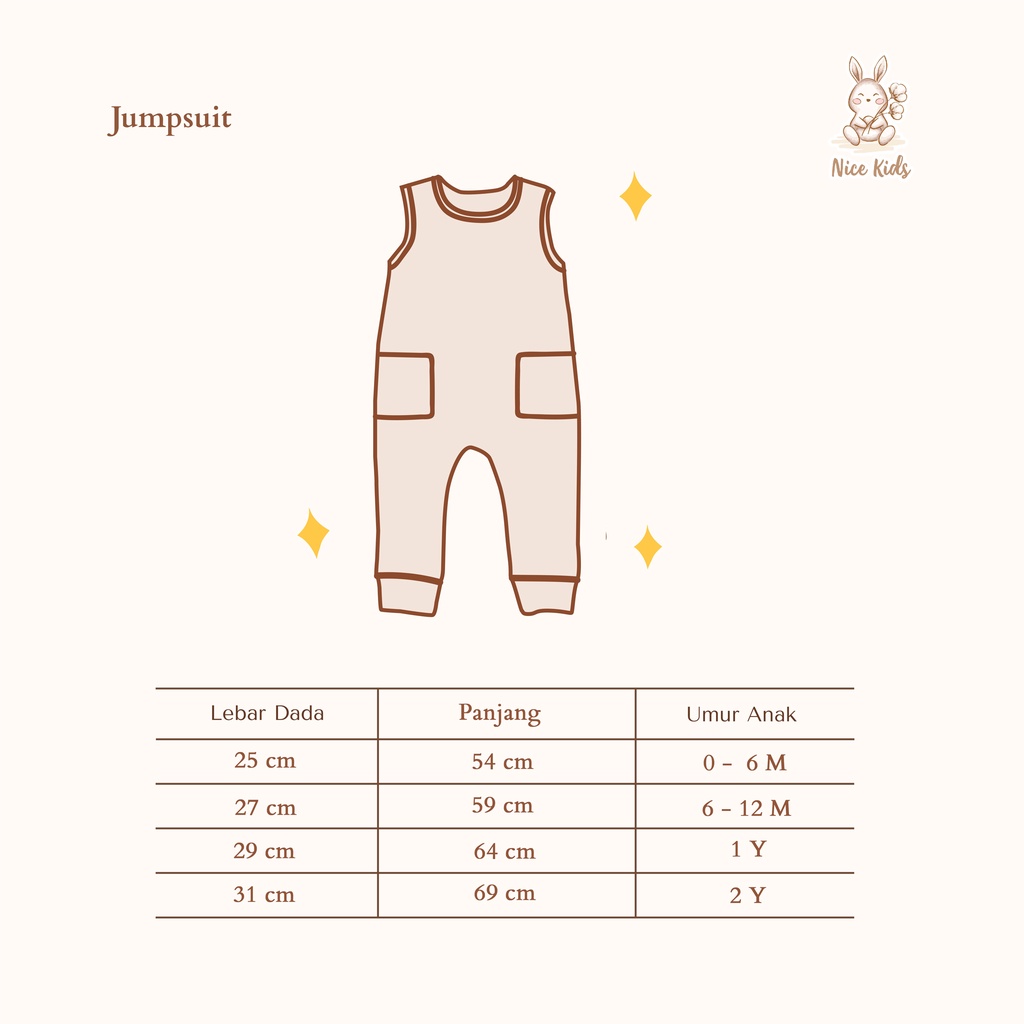 [REJECT SALE] Defect Jumpsuit Nice Kids (jumper bayi 0-2 tahun)