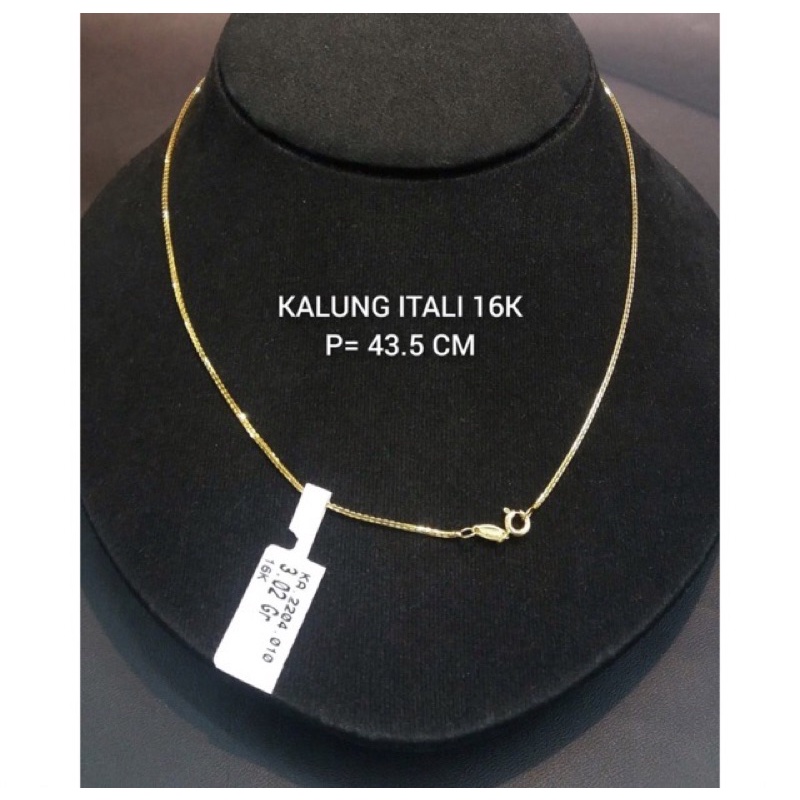 KALUNG ITALI KADAR 700/16K EMAS ASLI WANITA DEWASA