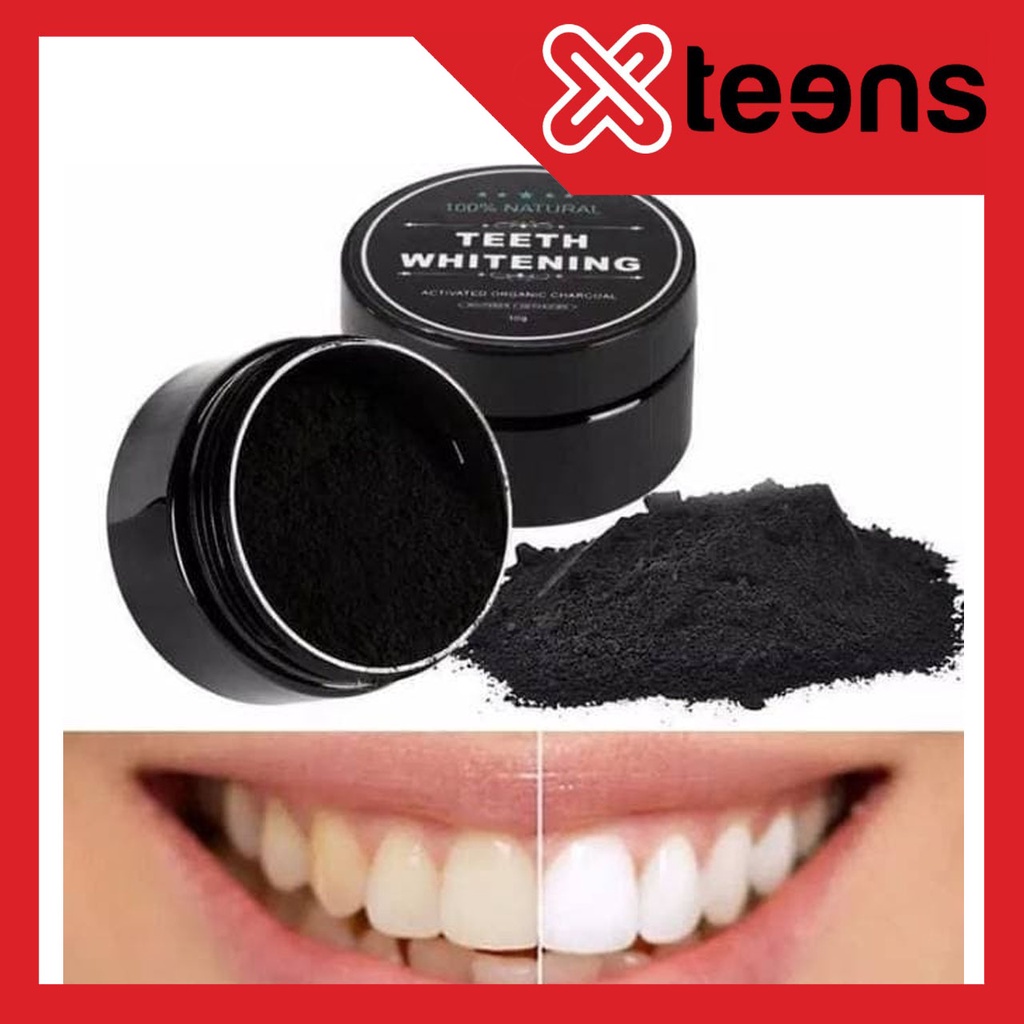 Pemutih Gigi Teeth Whitening Charcoal Powder Bubuk Arang 100% Natural