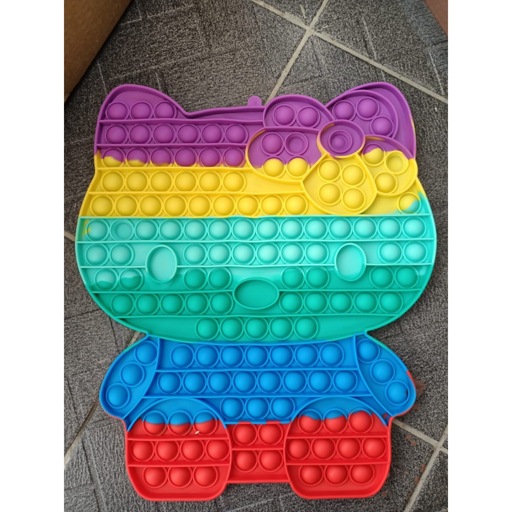 JGW-[✅COD] Pop it jumbo mainan pop it push fidget bubble toy mainan anak2 FREE KELERENG-2