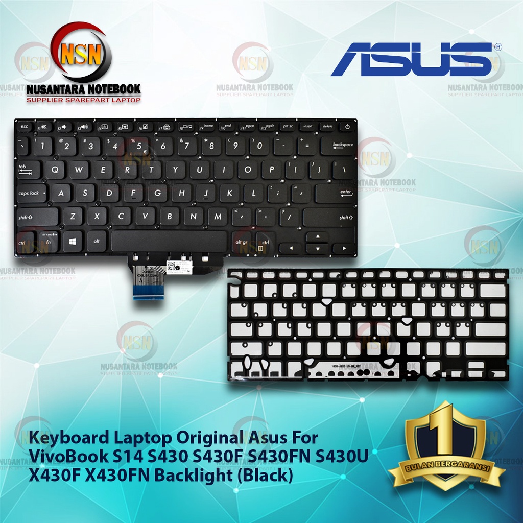 Keyboard Original Laptop Asus For VivoBook S14 S430 S430F Backlight (Black)