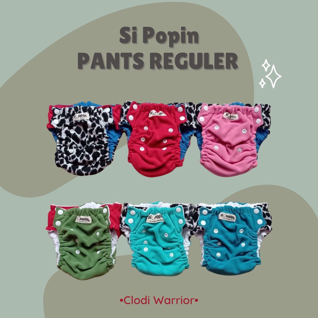 Sipopin Reguler Pants Clodi Celana Pocket Cegah Bocor Inner Gusset Cepat Kering BB 5-15Kg