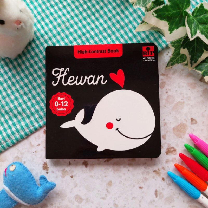 High Contrast Book : Hewan (Boardbook Anak) by BIP