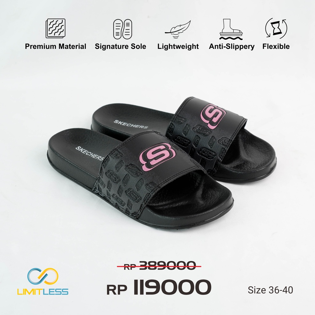 Sandal Selop Cewek  Sendal Slip On Wanita Sketchers Terbaru