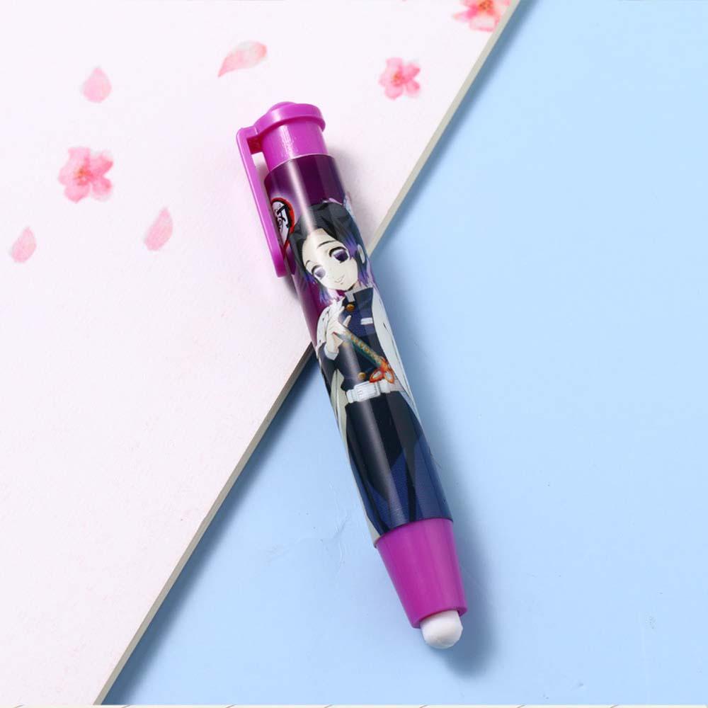 [Elegan] Eraser Cute Children Anime Retractable Student Stationery Bentuk Pulpen Eraser Demon Slayer