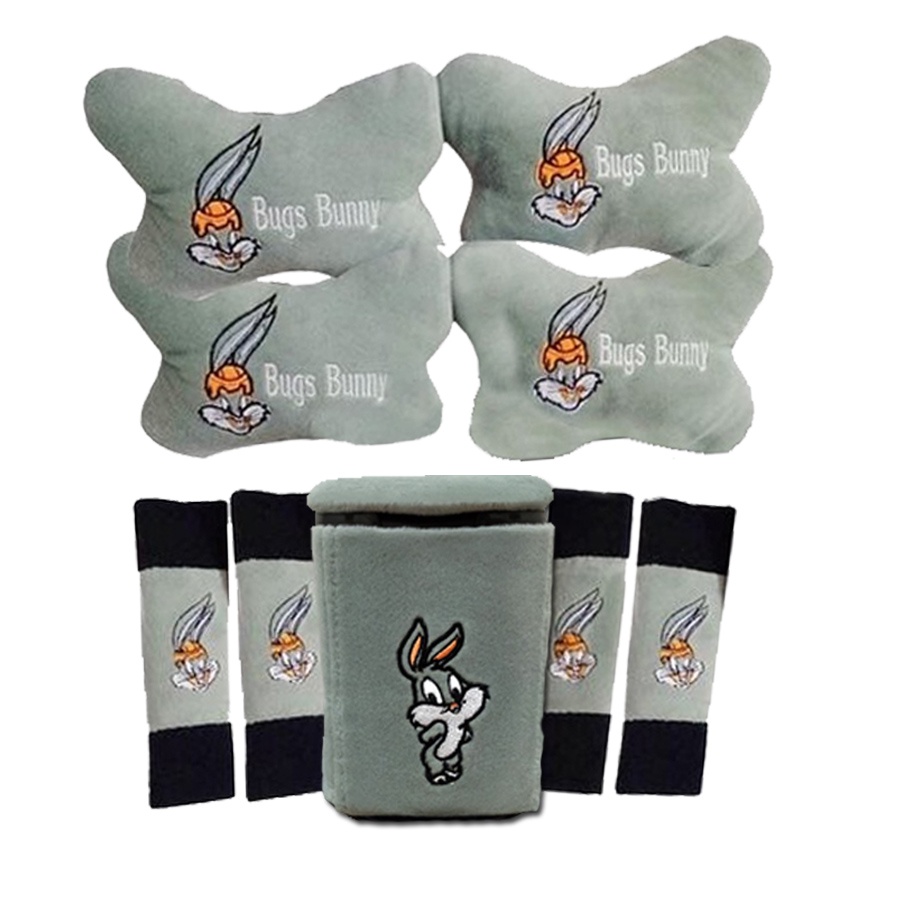 PAKET HEMAT BANTAL MOBIL BUGS BUNNY / AKSESORIS MOBIL BUGS BUNNY- PAKET A