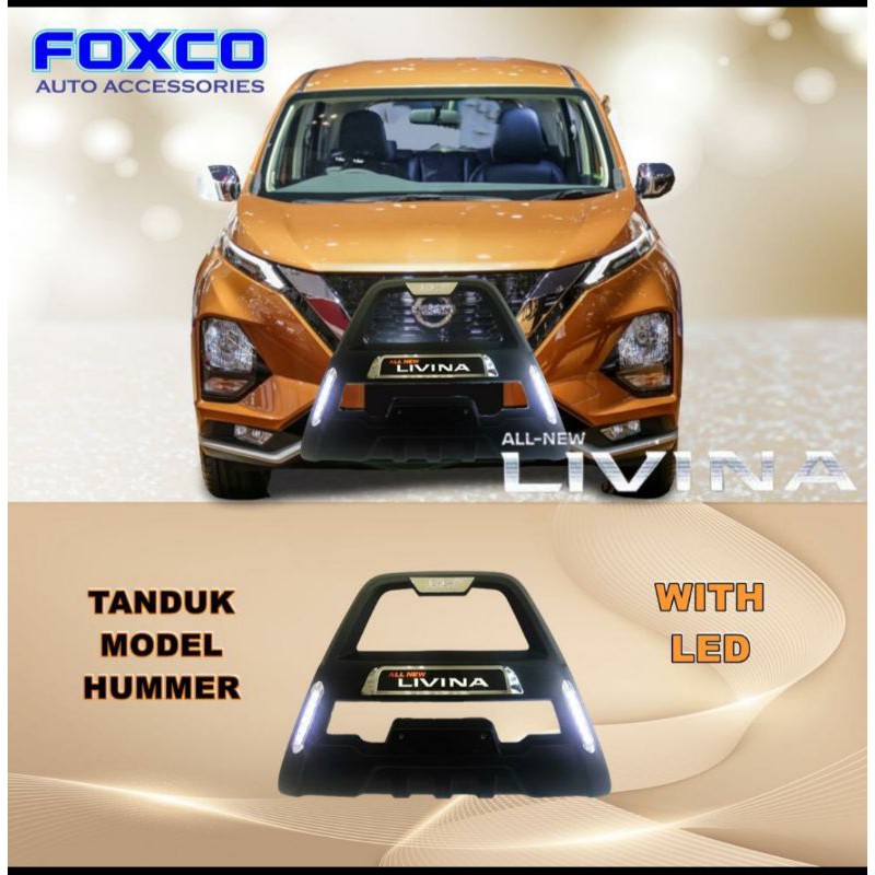 tanduk depan bumper depan all new Livina 2019 hummer with led