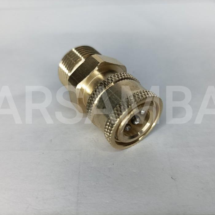 Fitting Quick Coupler Female 1/4 Ulir Luar M22