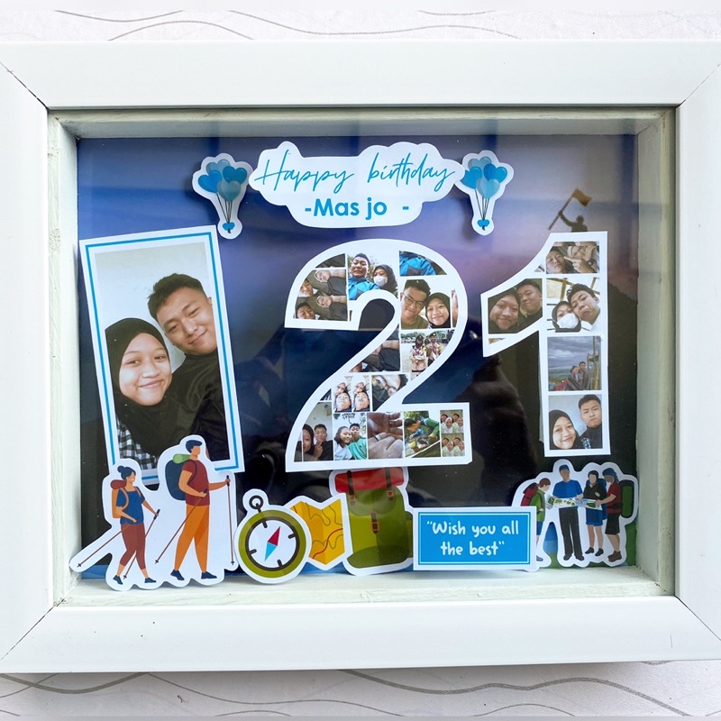 SCRAP MOZAIK FRAME 20x25cm | KADO VALENTINE | KADO ANNIVERSARY | KADO WEDDING | BIRTHDAY