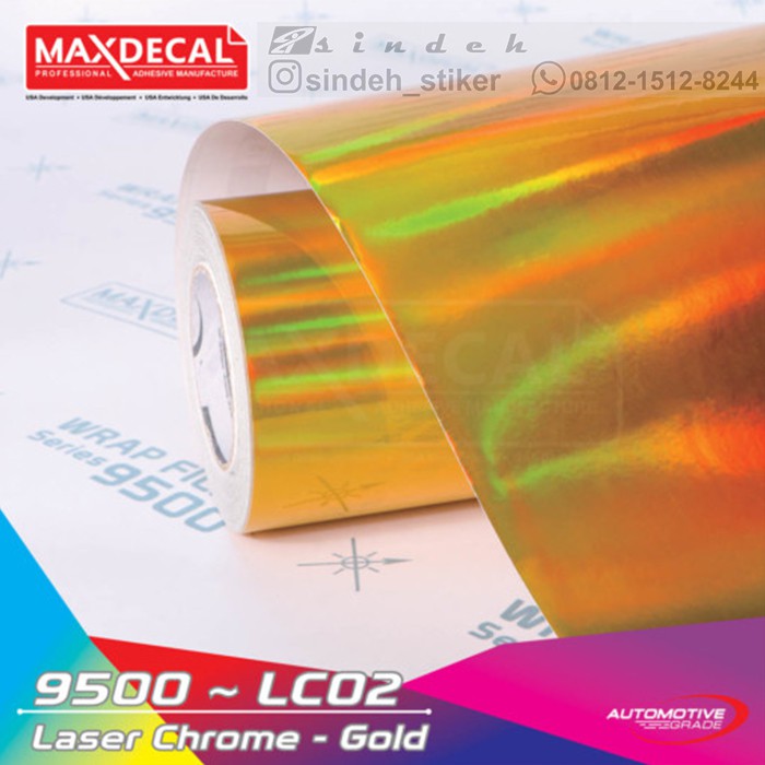 STICKER MAX DECAL LASER CHROME GOLD STIKER MOBIL WRAPPING PREMIUM
