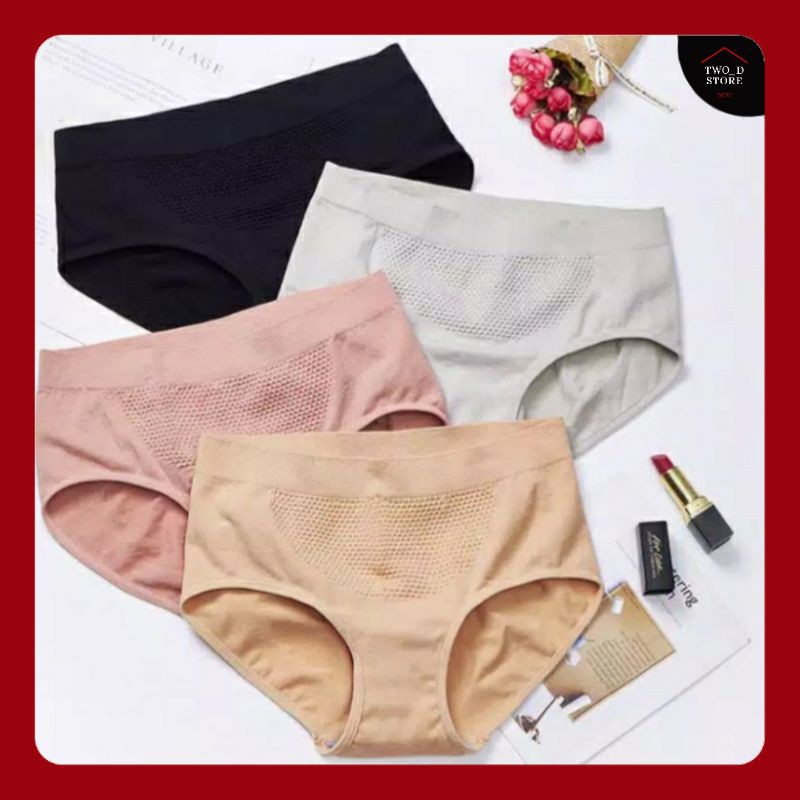 CELANA DALAM WANITA SEAMLESS HONEY COMB 3D