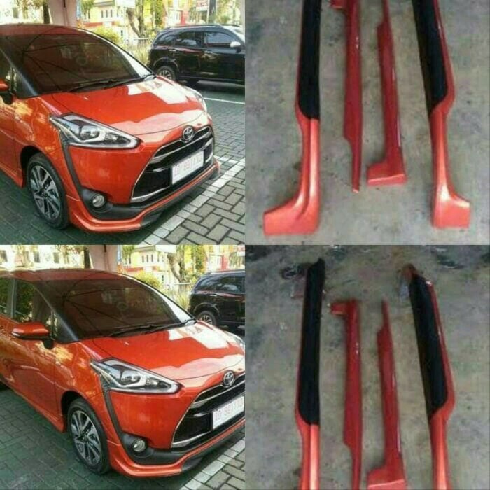 Bodykit samping kanan kiri sienta tipe Q plastik abs