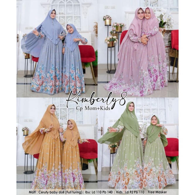 Humaira99 Gamis syari couple keluarga ibu&anak perempuan syari CP kimberly vol 8