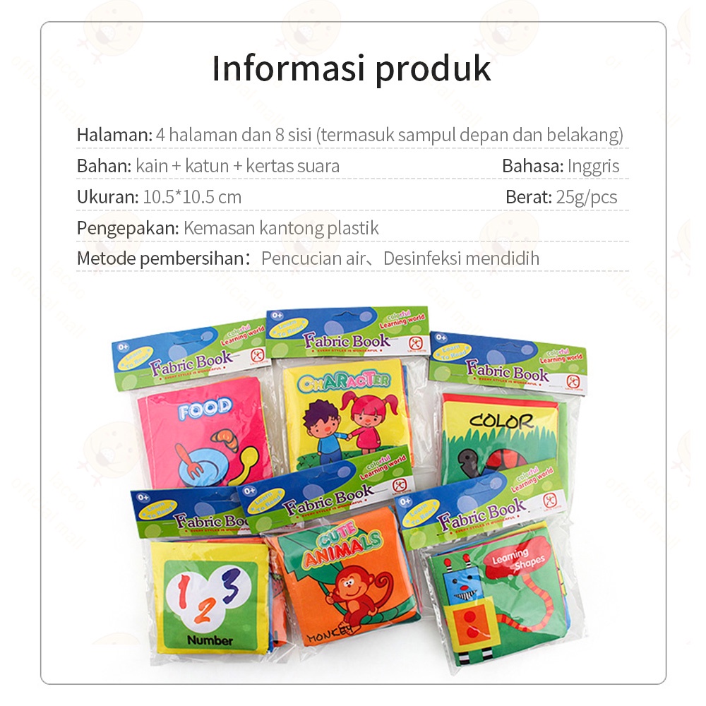 Poney Buku bantal bayi anak mainan edukasi/Buku cerita bayi/Soft Book