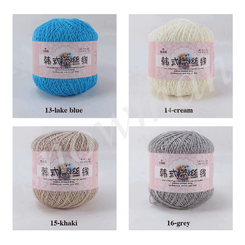 50g/bola No 8 Renda Benang 2ply DIY Renda Benang Crochet Benang 100% Katun Benang Rajutan Tangan