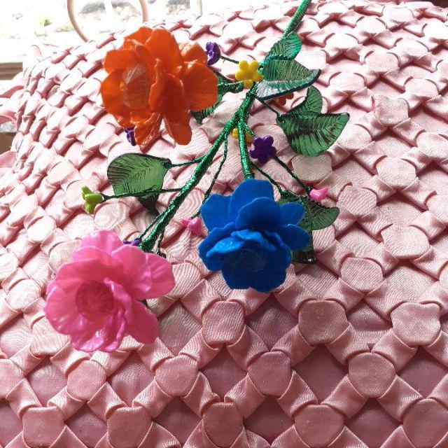 Bunga Mawar Kerang Mini Rangkai Manik