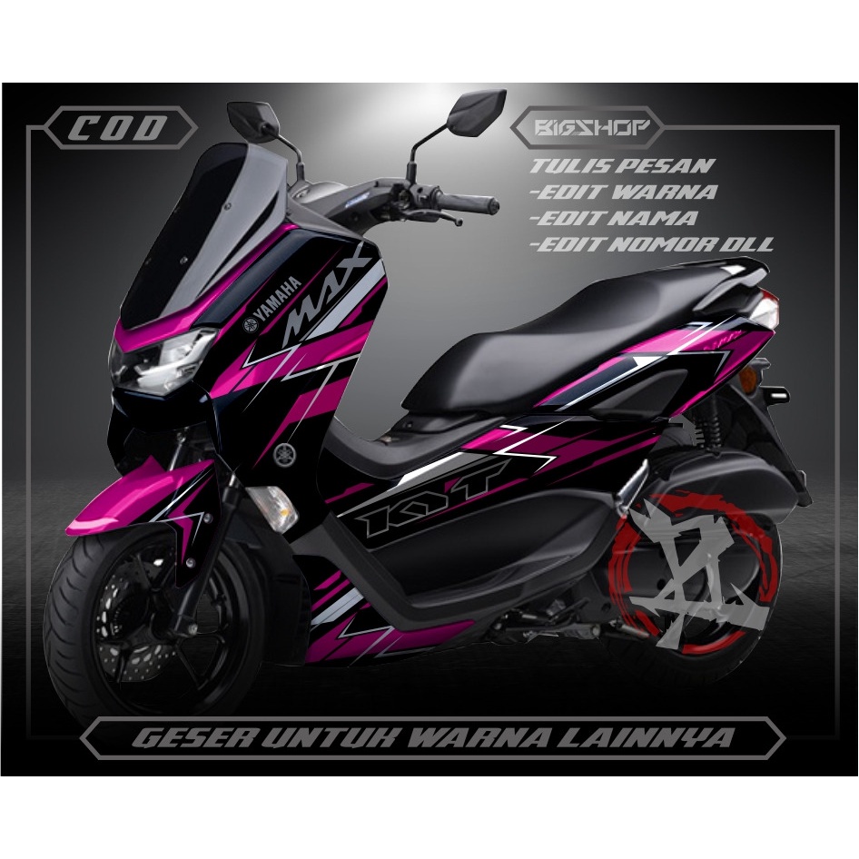 Stiker Decal motor Nmax  New motif kyt Warna Pink Magenta