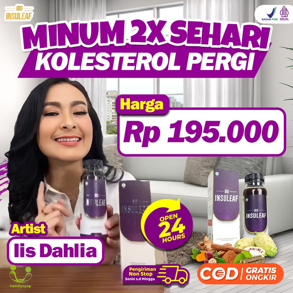 𝐃𝐈𝐒𝐓𝐑𝐈𝐁𝐔𝐓𝐎𝐑 Bio Insuleaf Atasi Kencing Manis Gula Darah Tinggi Kolesterol Asam Urat Diabetes