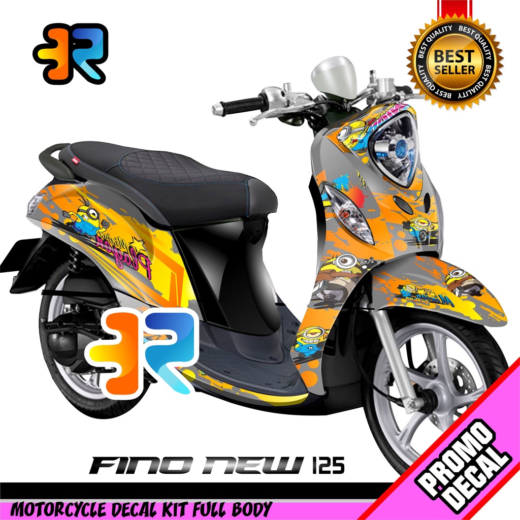 Decal Motor Fino New 125 Desain Minion Sticker Full Body
