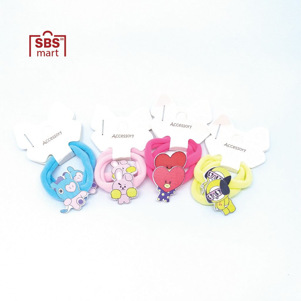 [2PC] KUNCIR DONUT BTS - IKAT RAMBUT DONAT BTS BT21 - KARET RAMBUT KARAKTER KOREA