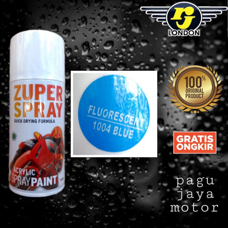 Pilox pilok 150cc biru stabilo fluorescent blue zuper spray cat semprot spray paint