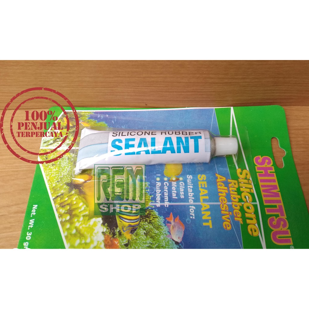 Sealant silicon silikon lem kaca aquarium aquascape 30gr murah