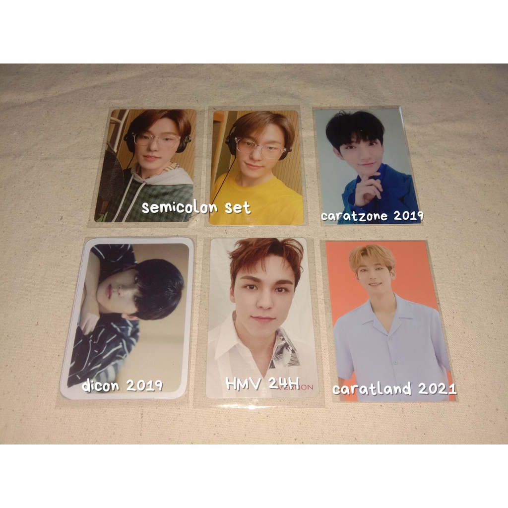 SEVENTEEN CARATZONE PC PHOTOCARD JOSHUA CARZONE SHUA DINO SEMICOLON WONWOO CARATLAND 2021 DICON 2019